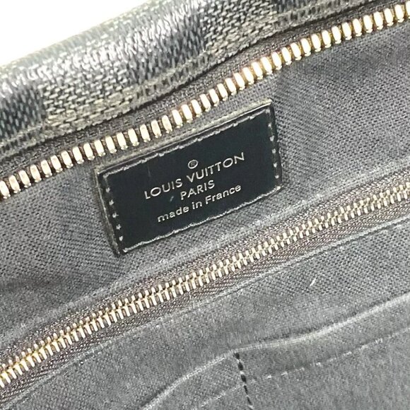 LOUIS VUITTON N41125 Damier Graphite Porto Document Voyage PDV Hand Bag Black - Picture 13 of 14
